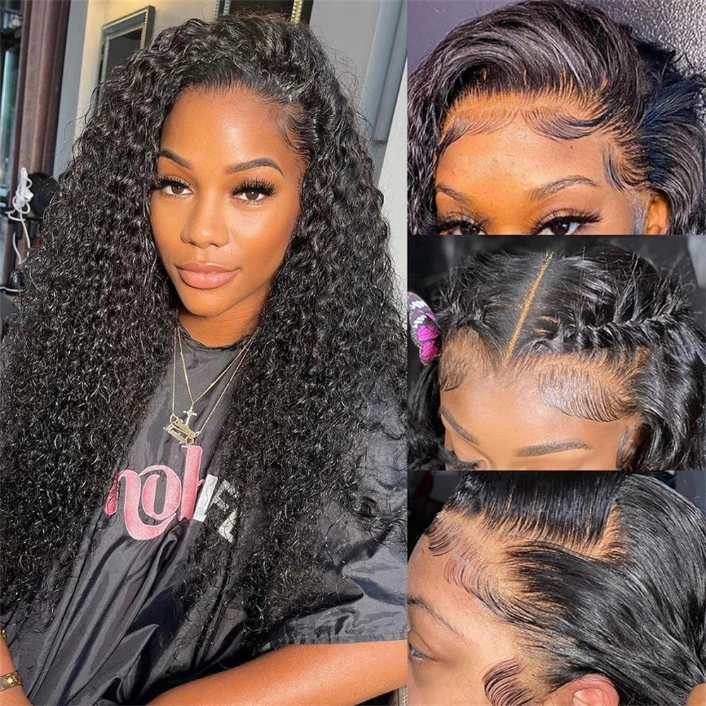 28 30 32 Inches Deep Wave Bundles With Frontal 13x4 Lace Brazilian Remy Hair Bundles for Black Women Lace Closure With Bundle