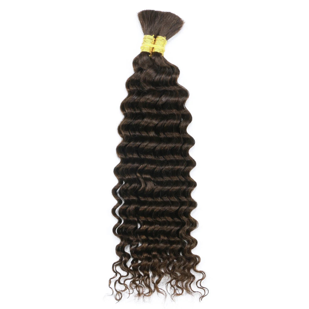 Human Braiding Hair Deep Wave Bulk for Braiding No Weft Deep Curly Braiding Hair for Boho Braids Brazilian Virgin Human Hair