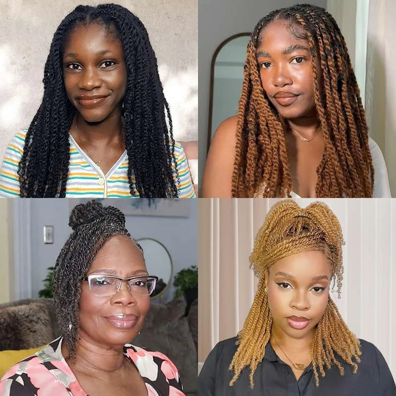 Afro Kinky Bulk Human Hair Extensions QVR US Local Shipping Natural Black/Brown Lightweight For Braiding Styling Everyday Wear