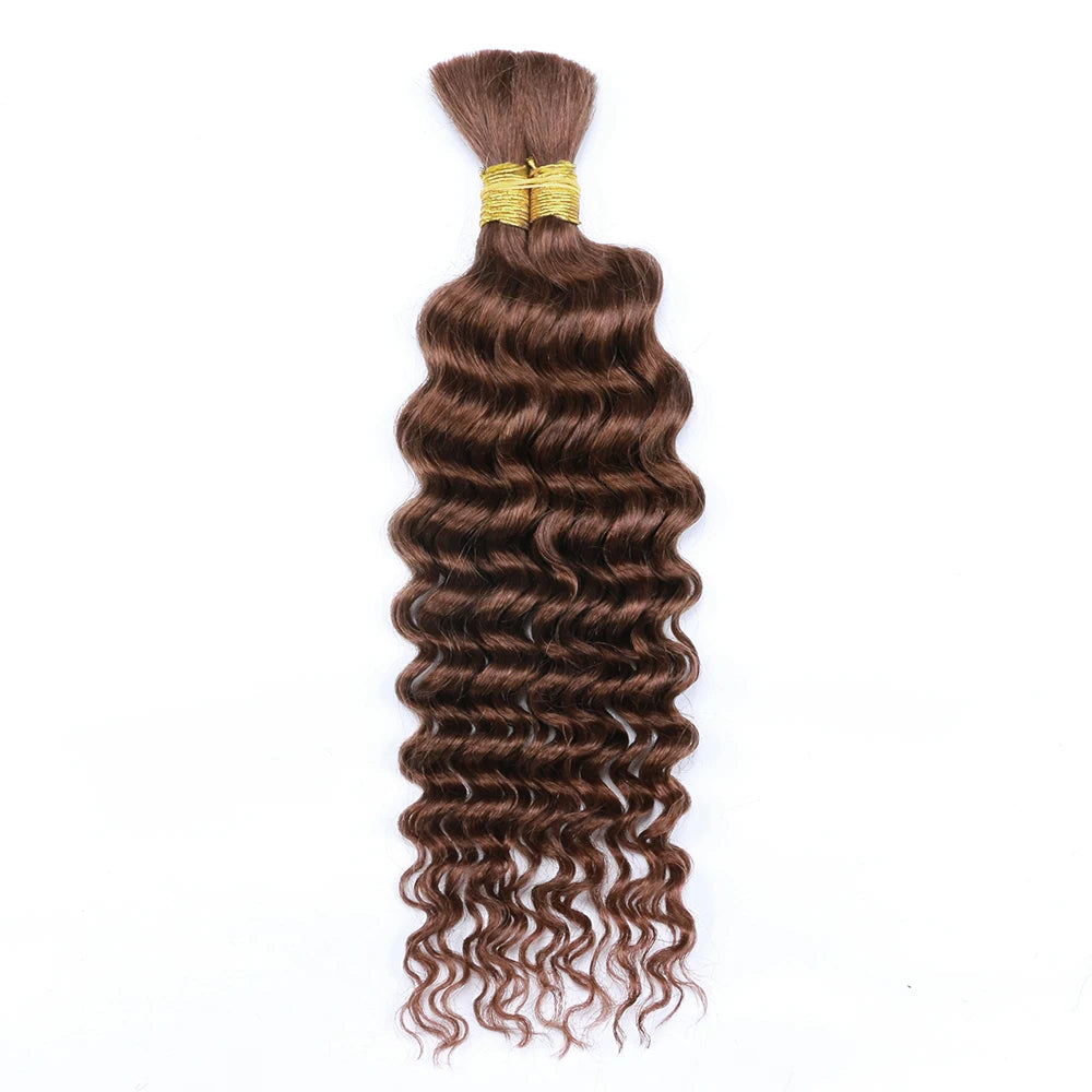 Human Braiding Hair Deep Wave Bulk for Braiding No Weft Deep Curly Braiding Hair for Boho Braids Brazilian Virgin Human Hair