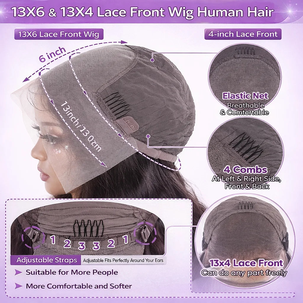 Short Bob Wig Transparent Lace Frontal Wigs Human Hair  Straight Bob Wigs Pre Plucked 13x4 Lace Front Wigs For Black Women
