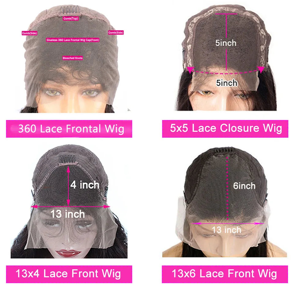 13x6 HD Lace Frontal Human Hair Wigs Pre Plucked For Women Peruvian Bone Straight Remy Human Hair Wigs HD Lace Front Wigs 180%