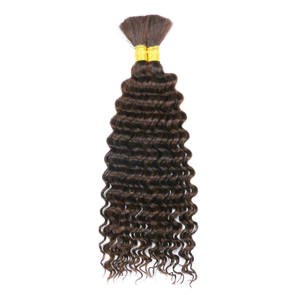 Human Braiding Hair Deep Wave Bulk for Braiding No Weft Deep Curly Braiding Hair for Boho Braids Brazilian Virgin Human Hair