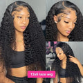250% Real Density Deep Wave Lace Front Wig 13x6 Hd Lace Frontal Wig 13x4 Curly ≥98% Human Hair Wigs For Women 360 PrePlucked Wig