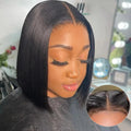 Glueless Bob Wigs Human Hair Ready To Wear Bone Straight Human Hair 100% Short Wigs Pre Cut 4x4 6x4 Lace Closure Wig No Glue Wig