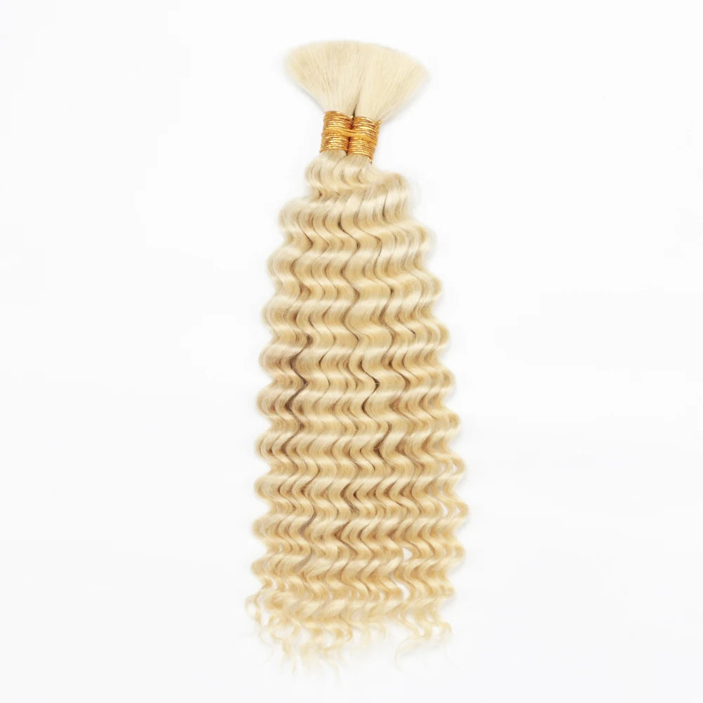 Human Braiding Hair Deep Wave Bulk for Braiding No Weft Deep Curly Braiding Hair for Boho Braids Brazilian Virgin Human Hair