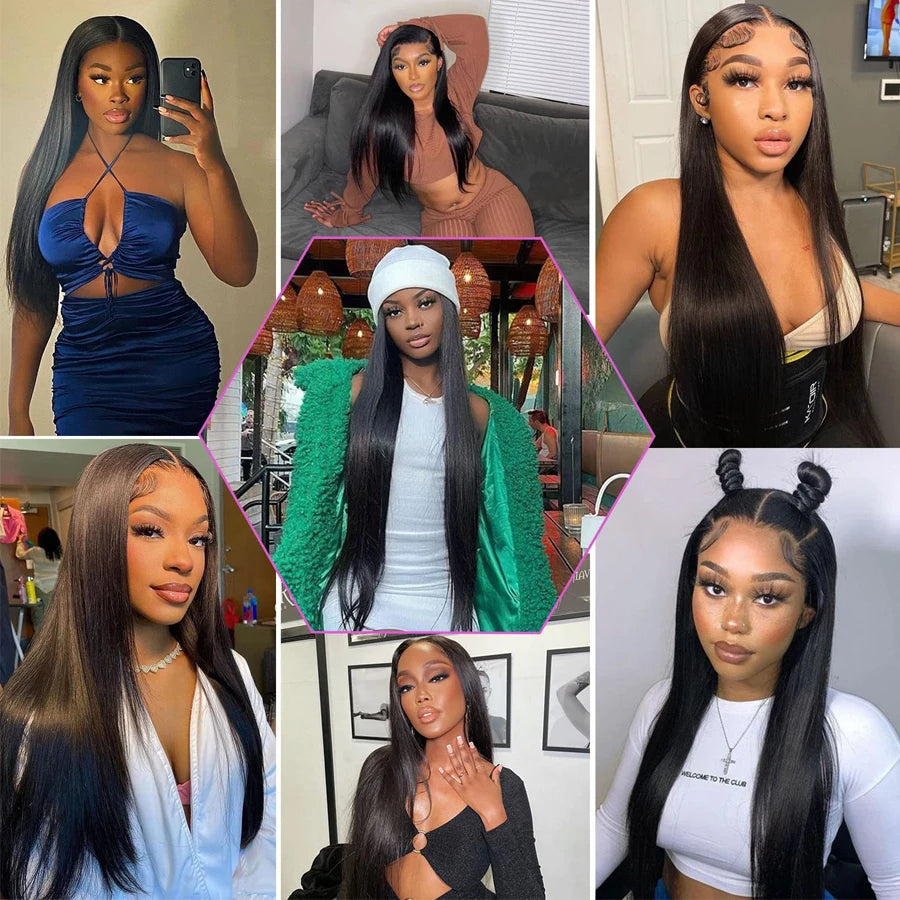 FDX 32 34 36 38 40 Inch Silky Straight Hair Bundles Brazilian Hair Straight Human Hair Bundles Natural Hair Sew-in Hair Weaves
